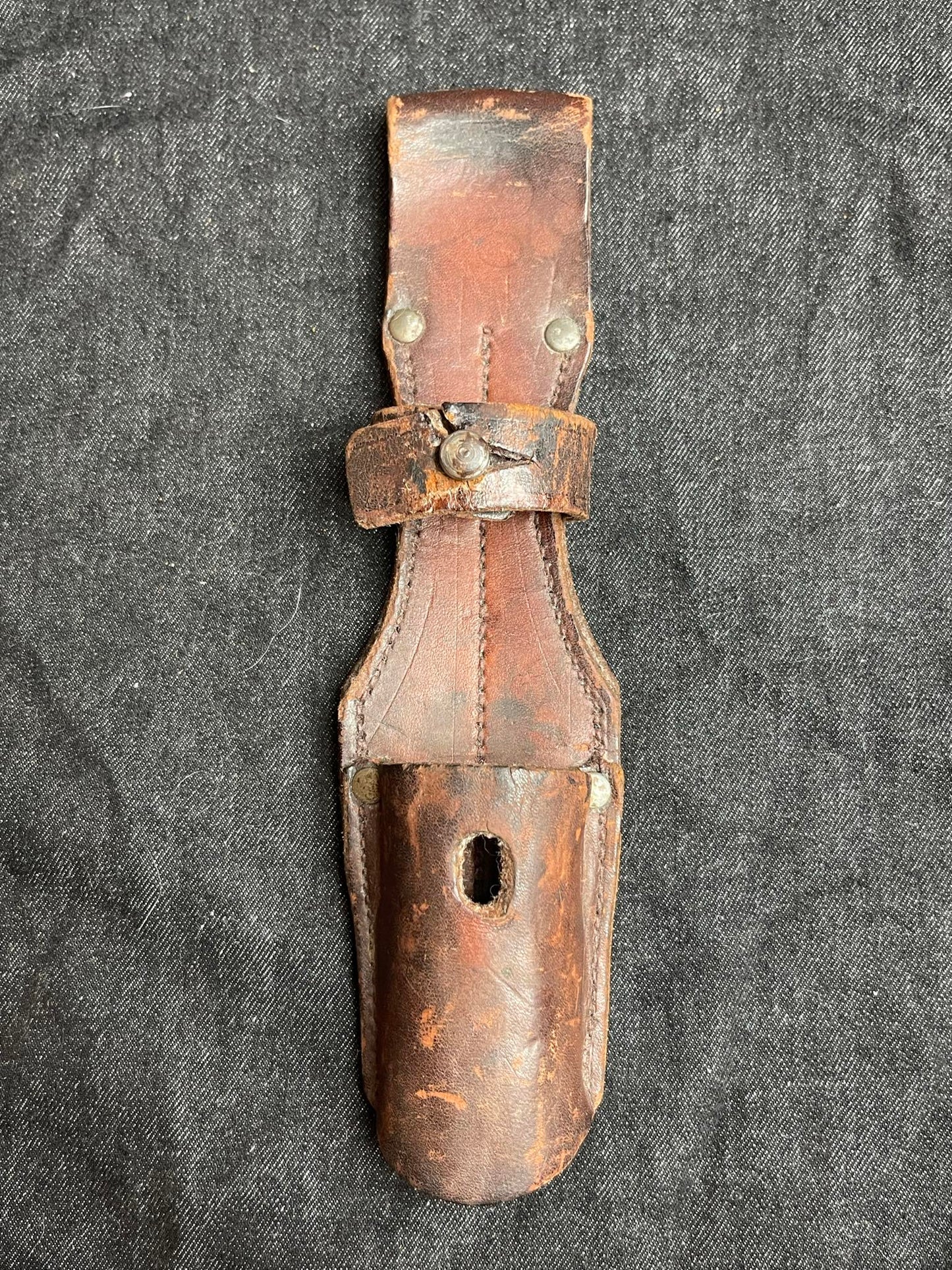 GERMAN WW2 LUFTWAFFE S84/98 III PATTERN COMBAT BAYONET BROWN LEATHER FROG LATE VARIANT