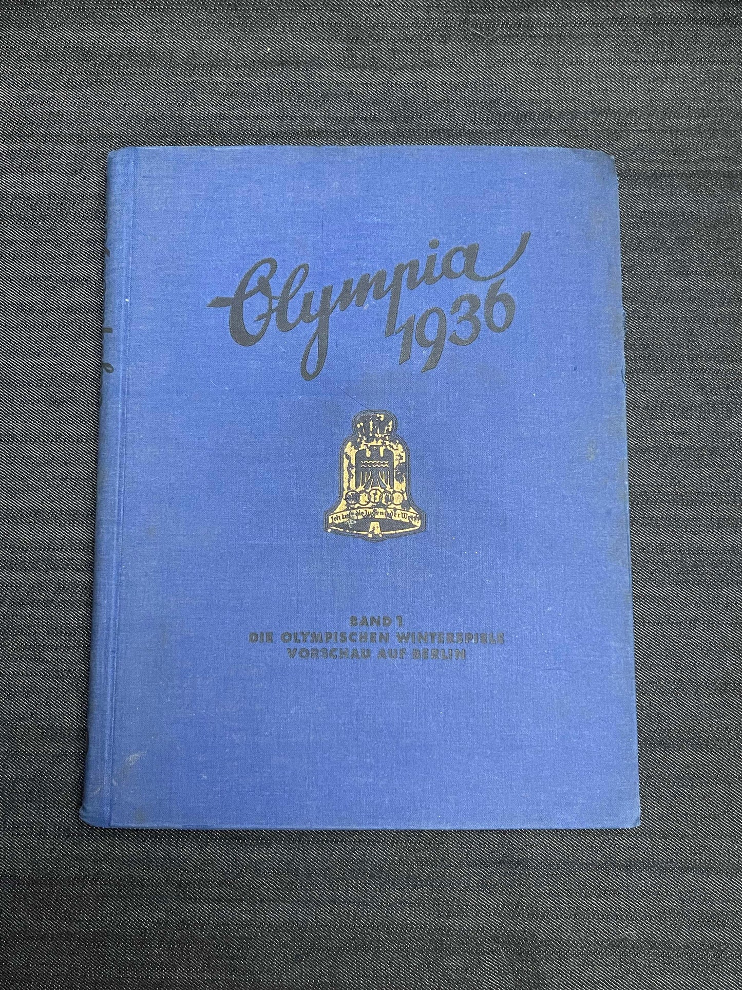 GERMAN 1936 "OLYMPIA" COMMEMORATIVE OLYMPIC GAMES BOOK WITH BW & COLOR PHOTOS VOLUME 1