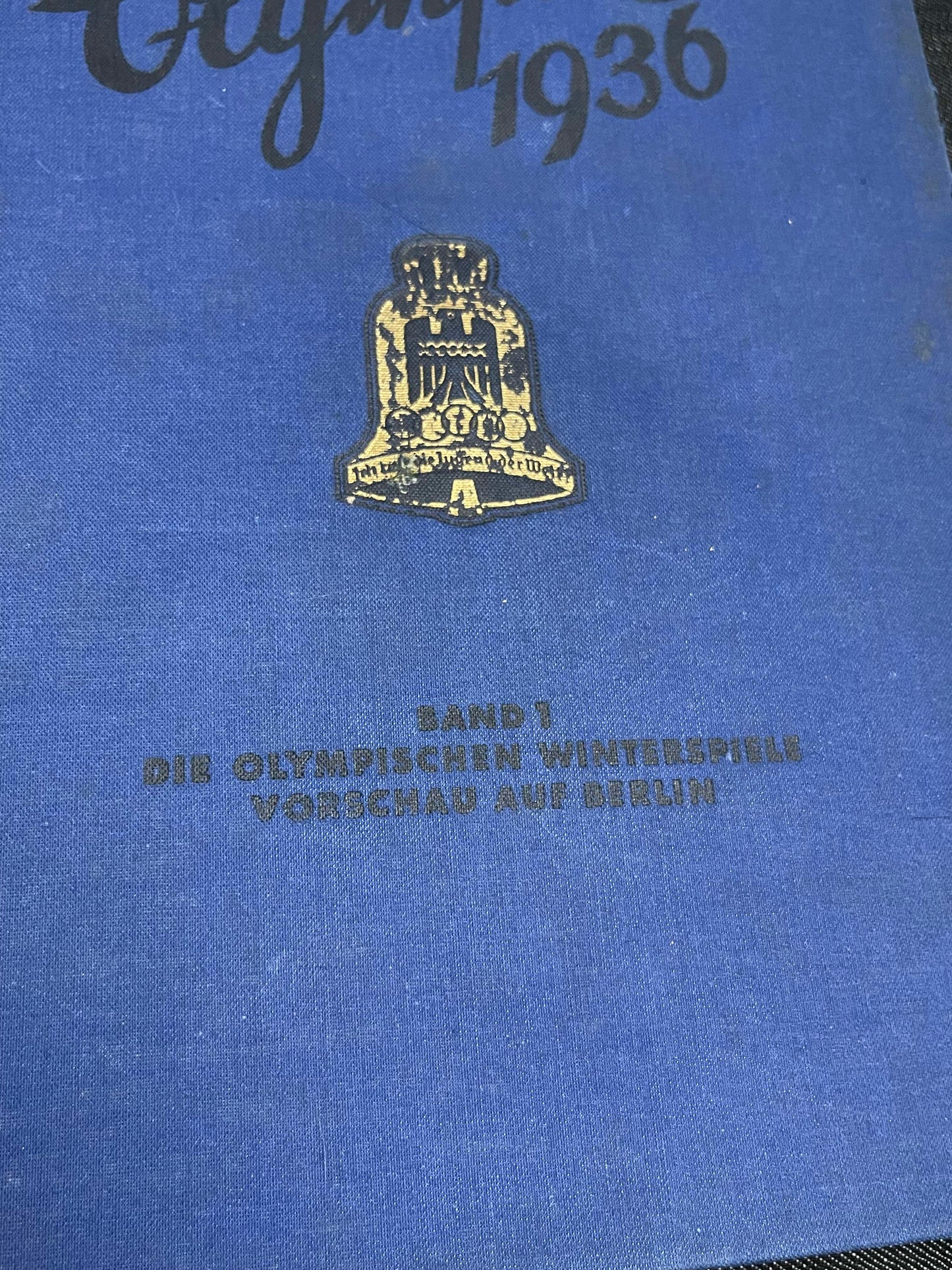 GERMAN 1936 "OLYMPIA" COMMEMORATIVE OLYMPIC GAMES BOOK WITH BW & COLOR PHOTOS VOLUME 1