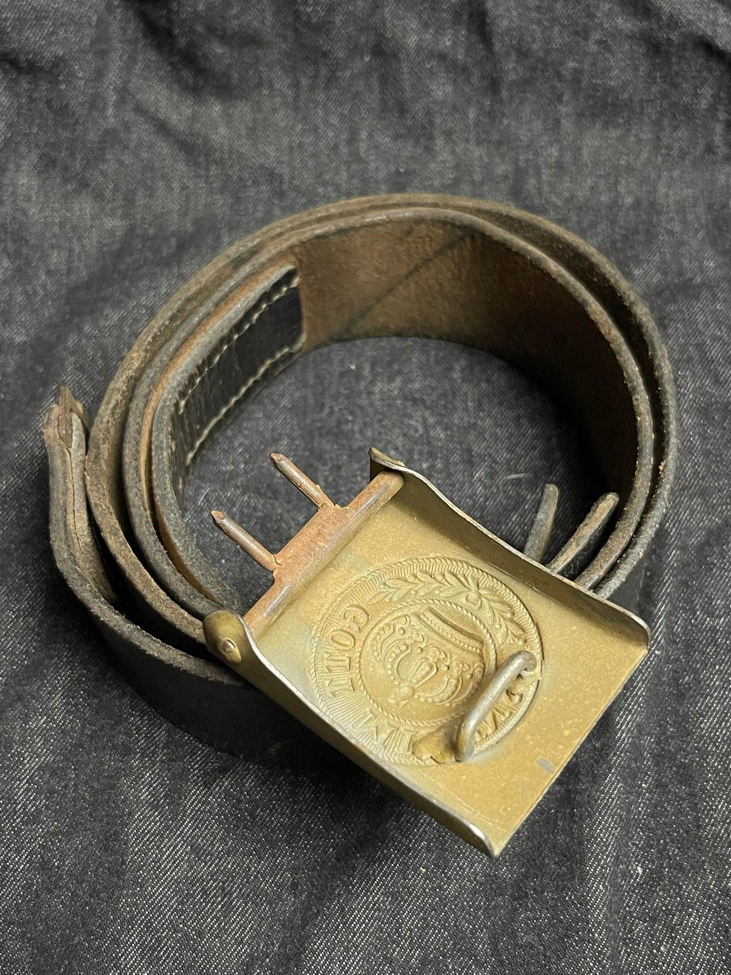 GERMAN WW1 IMPERIAL GERMAN BELT & BUCKLE NAMED