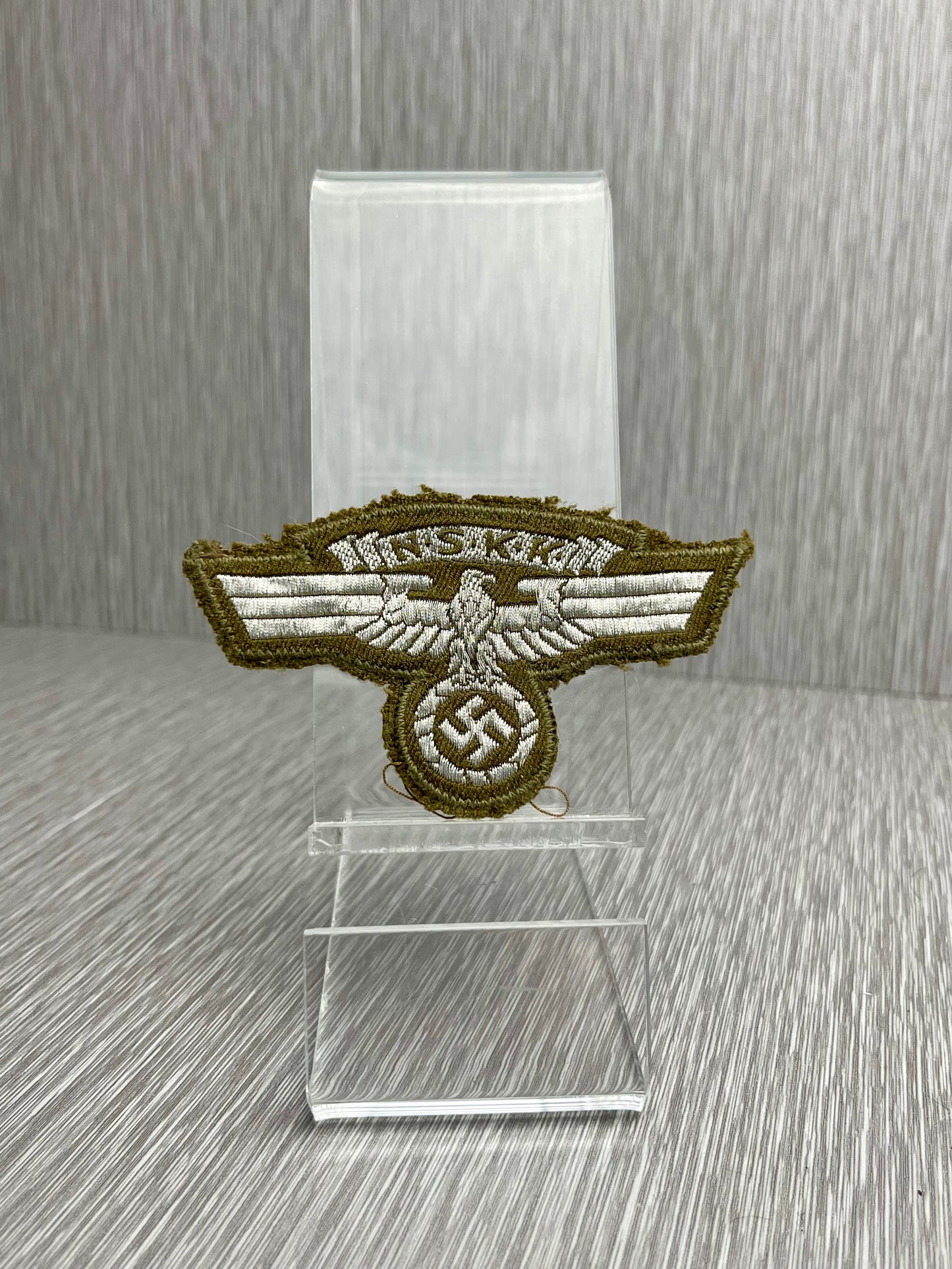 GERMAN WW2 NSKK BEVO FLATWIRE BREAST EAGLE W/ RZM TAG