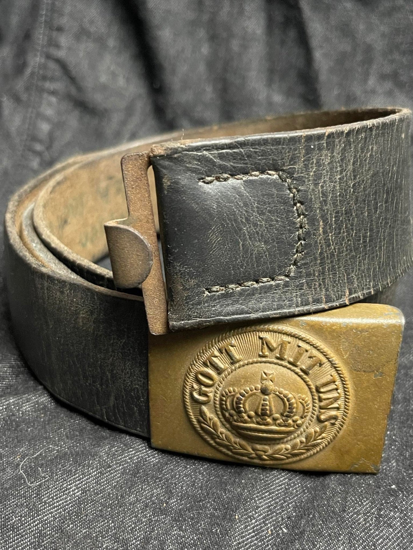 GERMAN WW1 IMPERIAL GERMAN BELT & BUCKLE NAMED