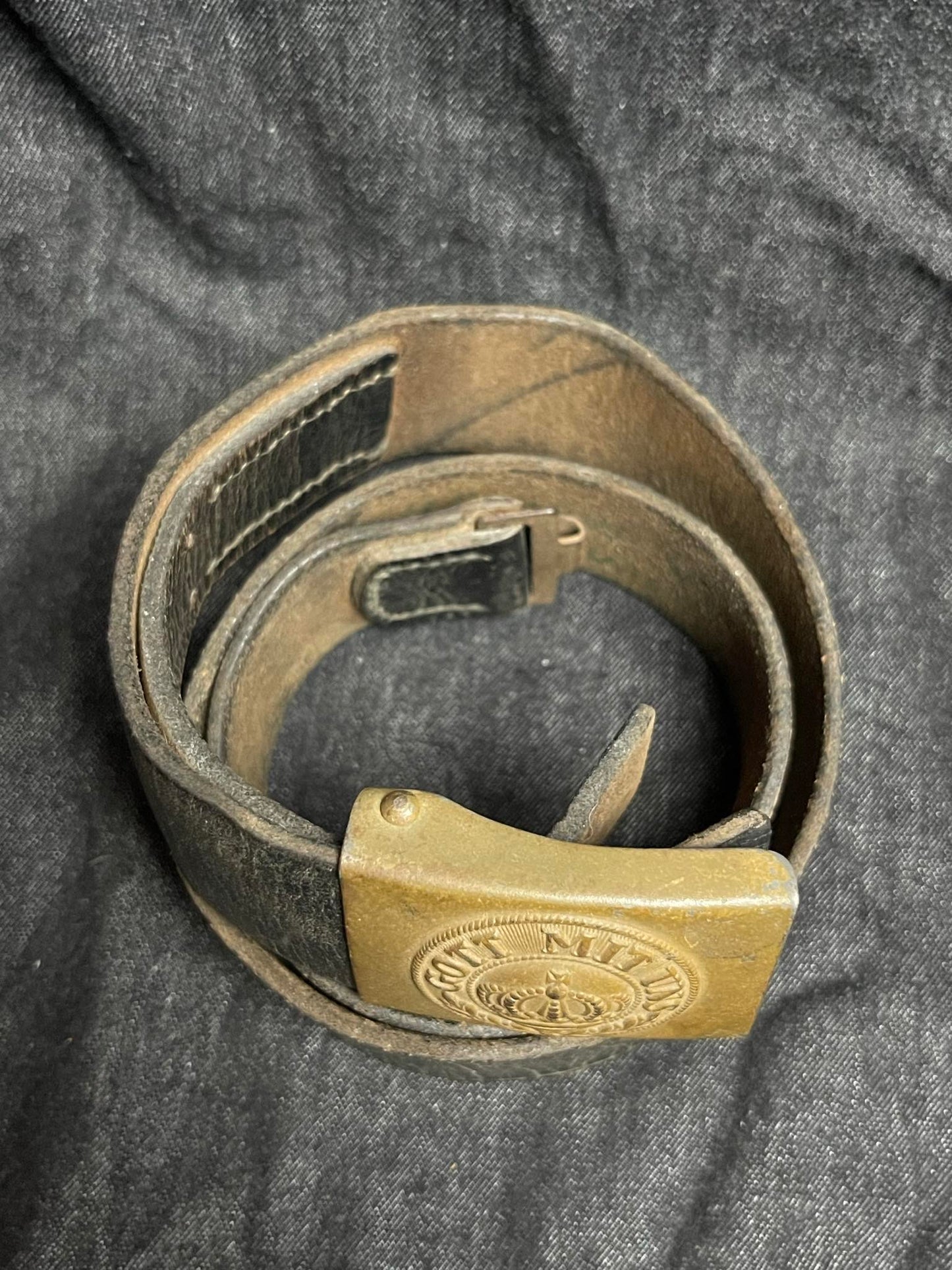 GERMAN WW1 IMPERIAL GERMAN BELT & BUCKLE NAMED