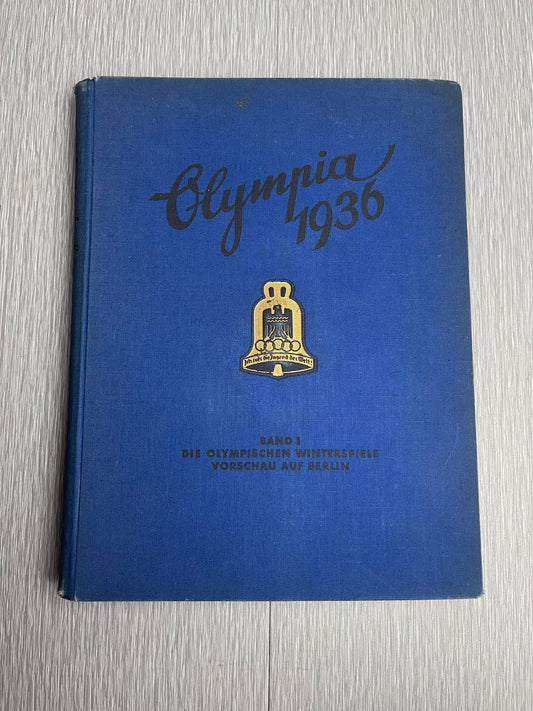 GERMAN 1936 "OLYMPIA" COMMEMORATIVE OLYMPIC GAMES BOOK WITH BW & COLOR PHOTOS VOLUME 1
