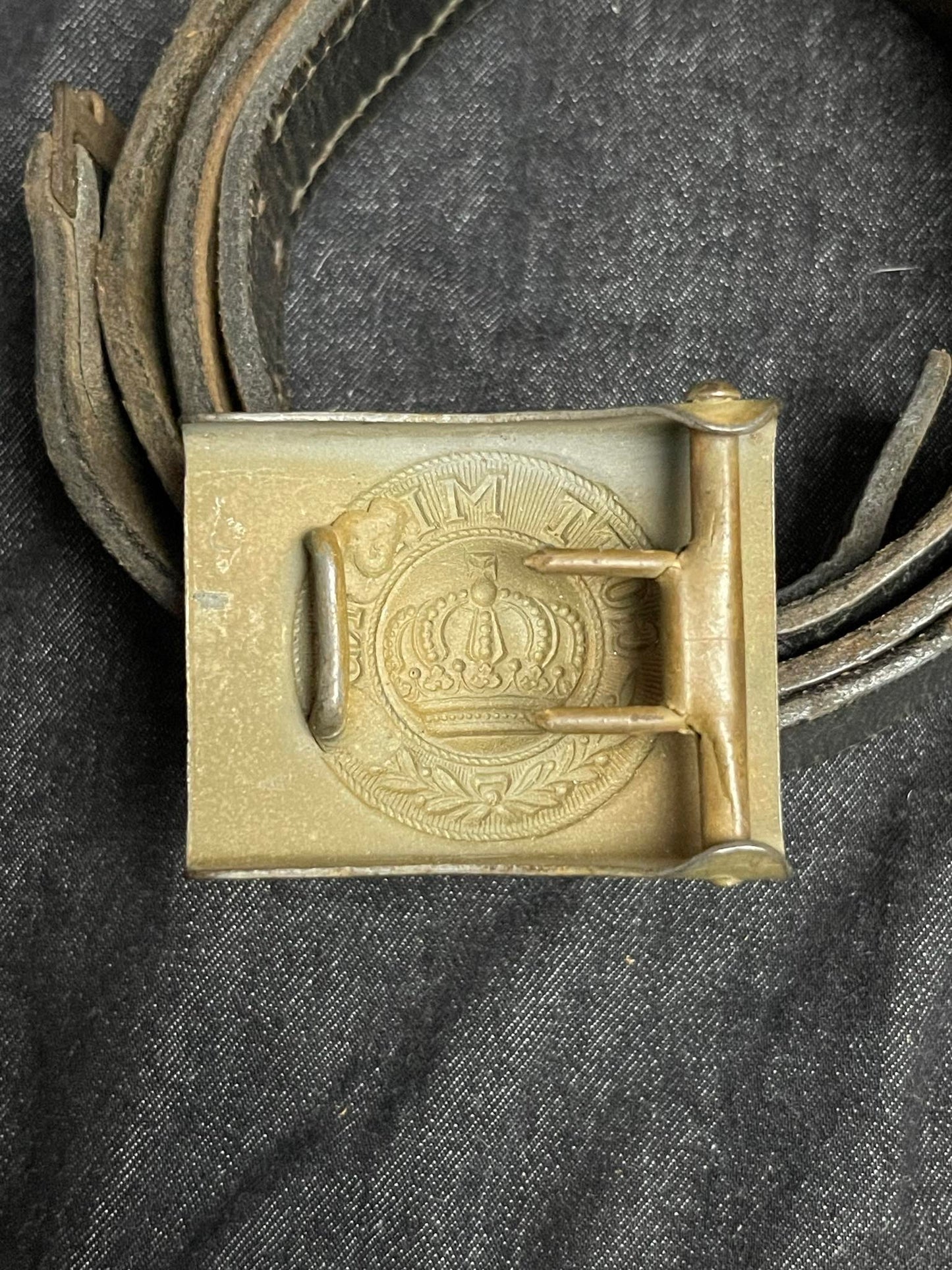 GERMAN WW1 IMPERIAL GERMAN BELT & BUCKLE NAMED