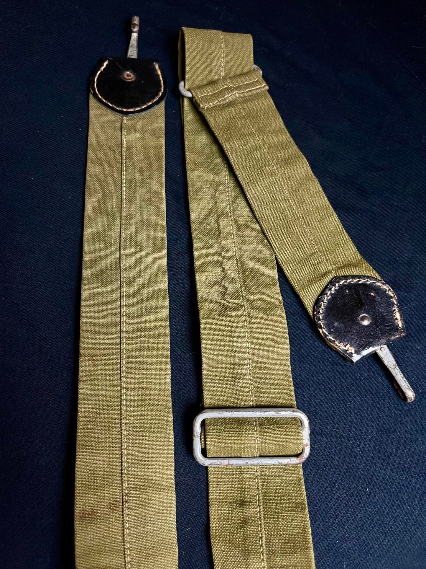 GERMAN WW2 1941 SS L.A.H. BREAD BAG STRAP WIDE VARIANT MAKER, YEAR & UNIT MARKED