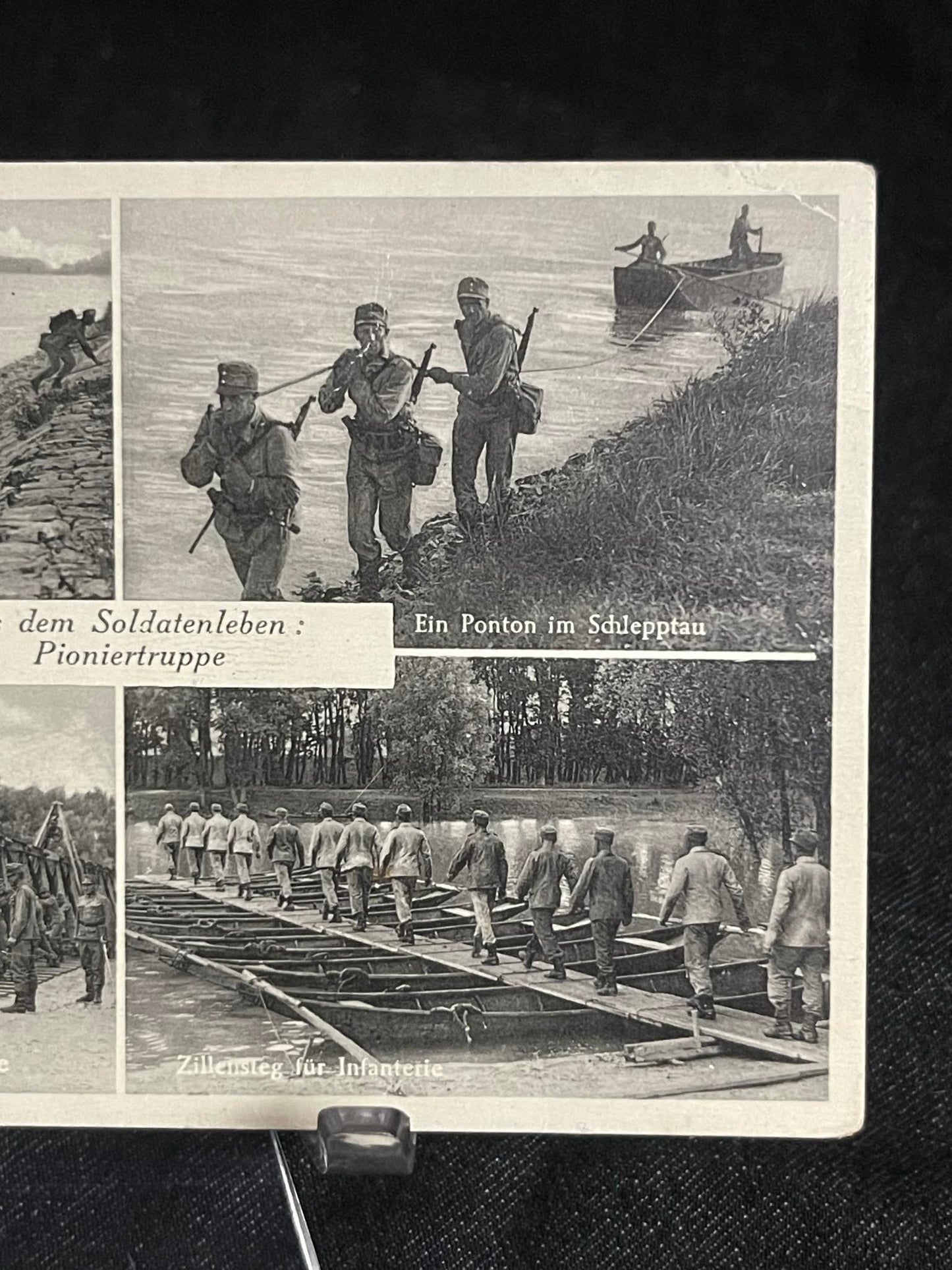 GERMAN WW2 1939 PIONEER TROOPS IN TRAINING POSTCARD "PIONIERTRUPPE"