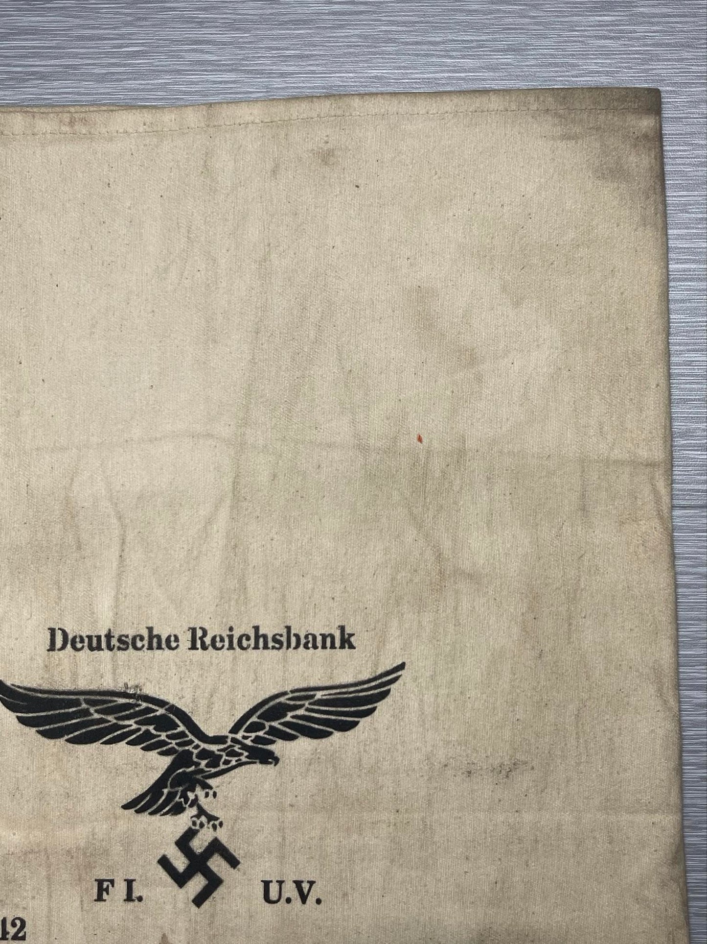 GERMAN WW2 1942 DEUTSCHE REICHSBANK LUFTWAFFE SERVICEMEN LARGE PAYROLL BAG RARE
